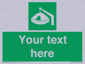 Custom sign Safe condition Davit-launched liferaft